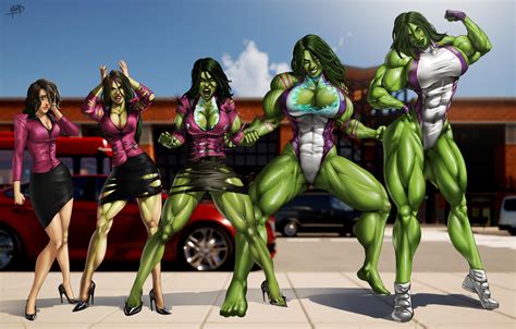 naked she hulk|She hulk transformations Playlist